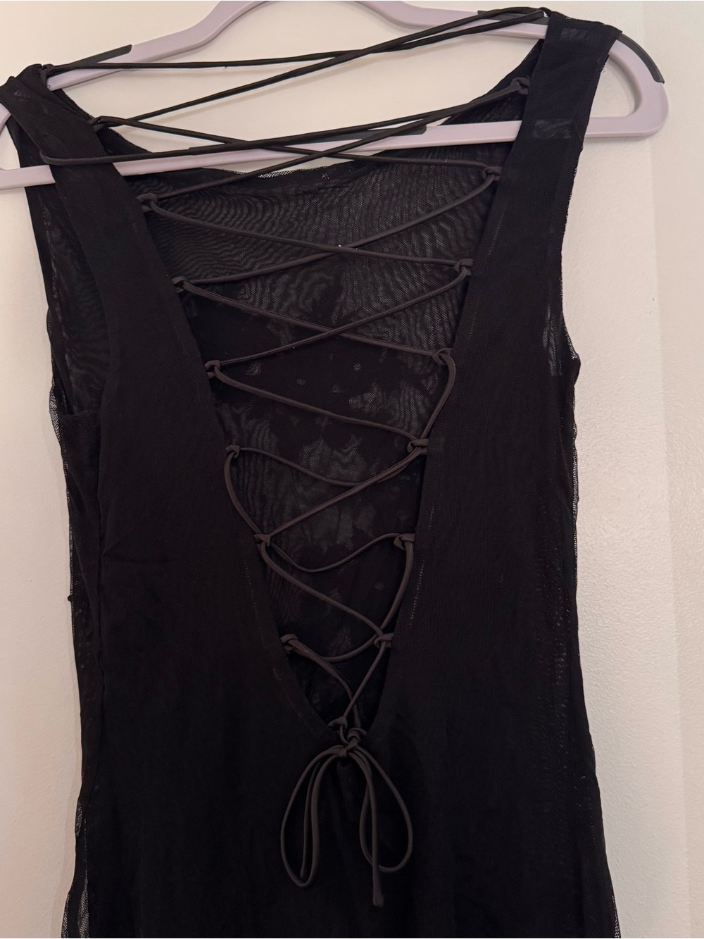 Meshki Maeva Embroidered Mesh Maxi Dress - Black - Picture 6 of 12
